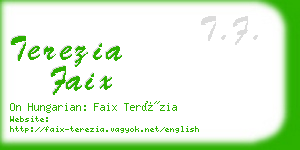 terezia faix business card